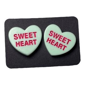 Conversation heart earrings